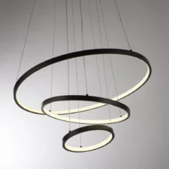 JUST LIGHT 15070-18 CERCHI Pendelleuchte schwarz 3000K