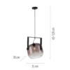 JUST LIGHT 1575-18 CUP 2.0 Pendelleuchte schwarz Rauchglas E27