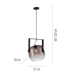 JUST LIGHT 1575-18 CUP 2.0 Pendelleuchte schwarz Rauchglas E27