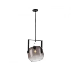 JUST LIGHT 1575-18 CUP 2.0 Pendelleuchte schwarz Rauchglas E27