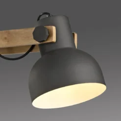 JUST LIGHT 15743-18 CUP 2.0 Pendelleuchte 3-flammig schwarz Holz E27