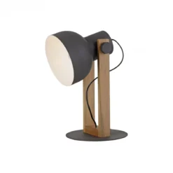 JUST LIGHT 15746-18 CUP 2.0 Tischleuchte schwarz Holz E27