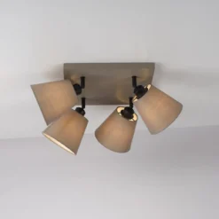 JUST LIGHT 11903-29 Deckenleuchte Riala 4-flammig E27 Schwarz Taupe
