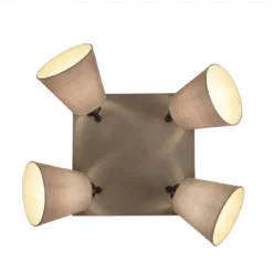 JUST LIGHT 11903-29 Deckenleuchte Riala 4-flammig E27 Schwarz Taupe