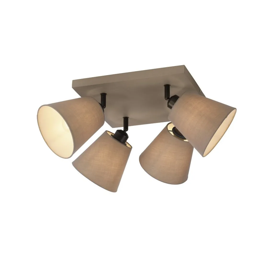 JUST LIGHT 11903-29 Deckenleuchte Riala 4-flammig E27 Schwarz Taupe