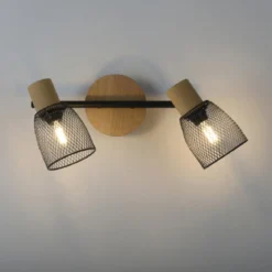 JUST LIGHT 15192-79 Deckenleuchte TAMIS 2-flammig Holz Metall