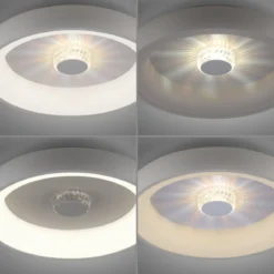 JUST LIGHT 14384-16 Deckenleuchte Vertigo weiß CCT Kristalleffekt 47cm
