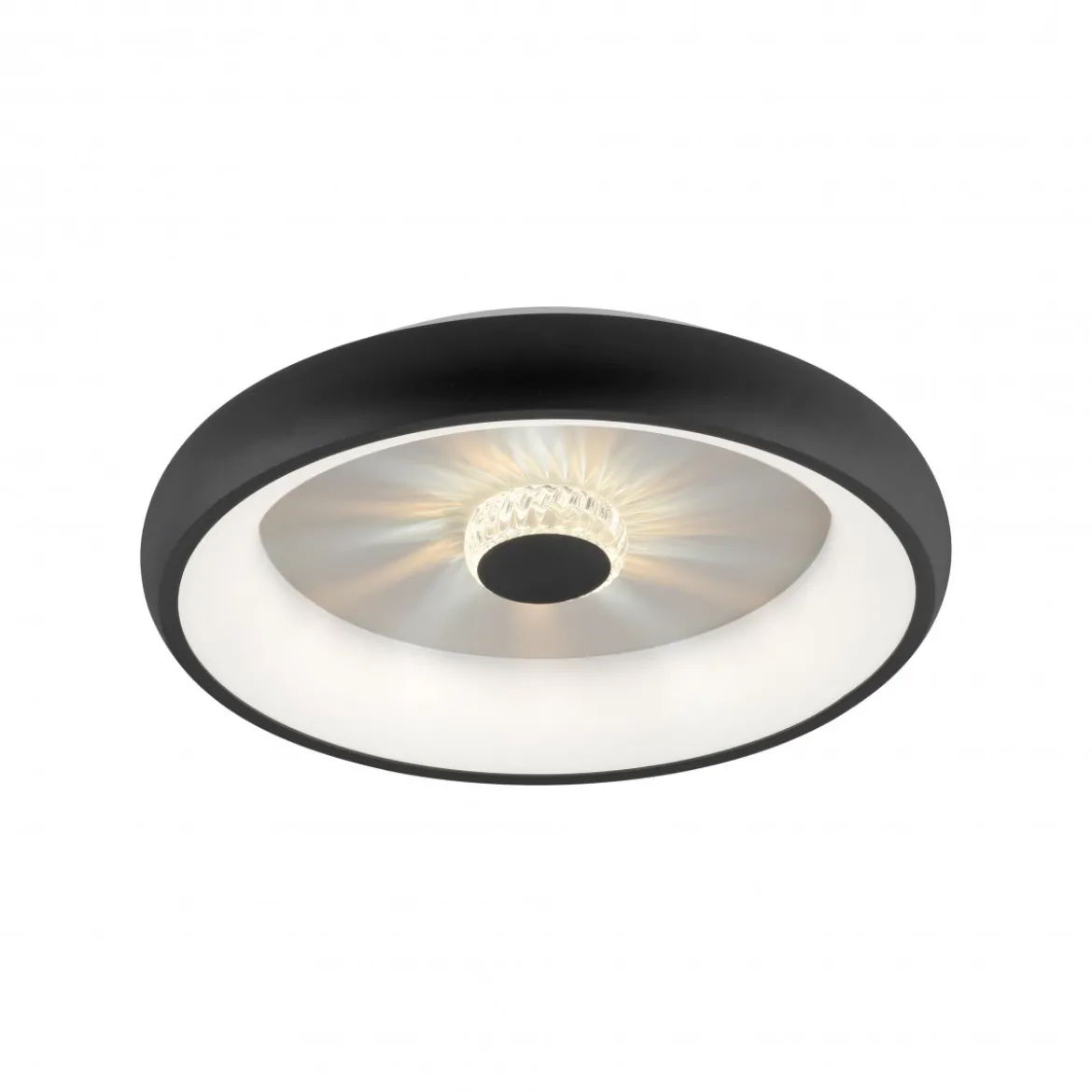 JUST LIGHT 14384-18 Deckenleuchte Vertigo schwarz CCT Kristalleffekt 47cm