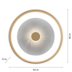 JUST LIGHT 14384-60 Deckenleuchte Vertigo messing matt CCT Kristalleffekt 47cm