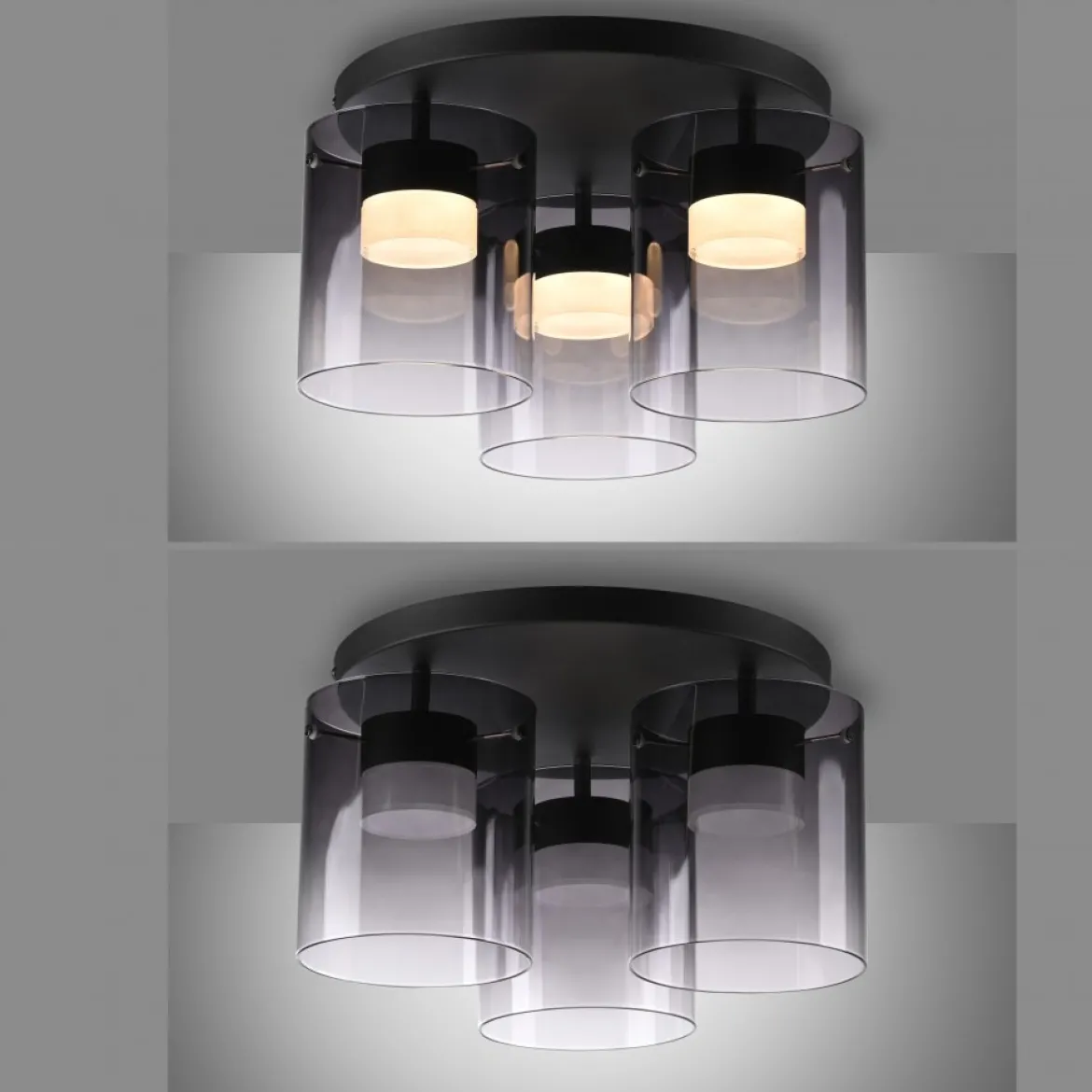 JUST LIGHT 14041-18 ELIO Deckenleuchte 3-flammig schwarz 3000K