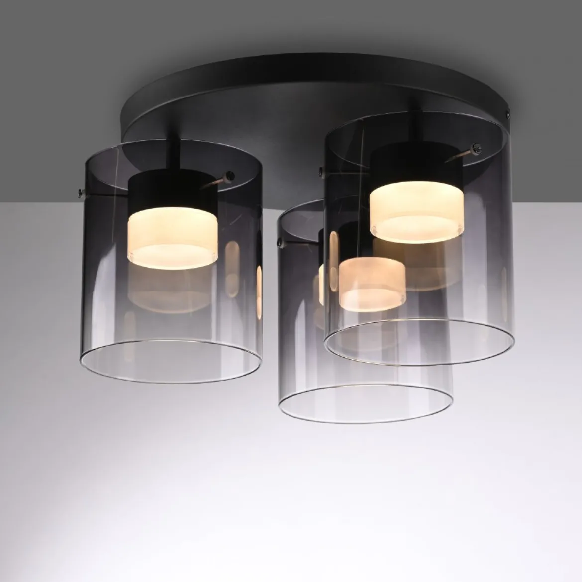 JUST LIGHT 14041-18 ELIO Deckenleuchte 3-flammig schwarz 3000K