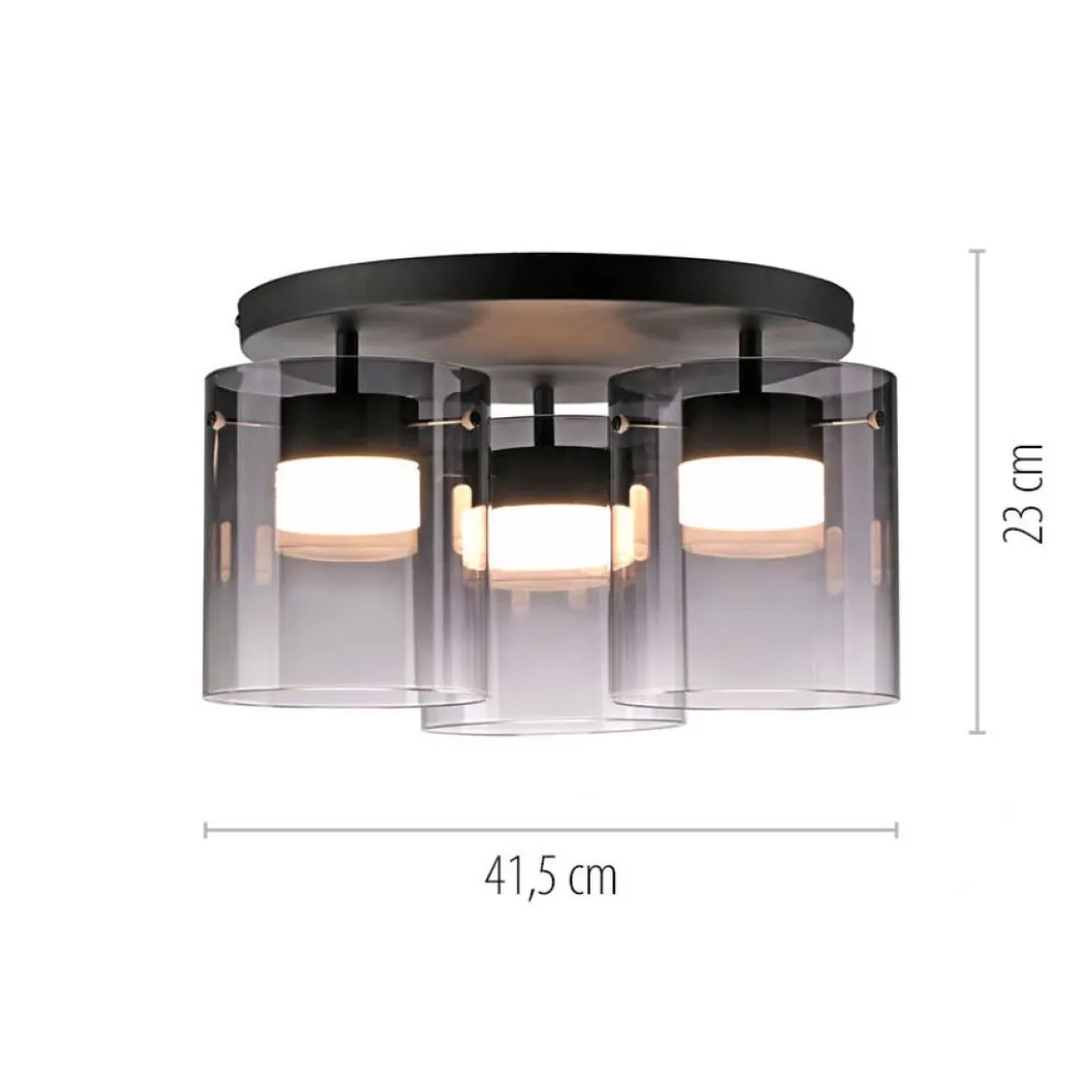 JUST LIGHT 14041-18 ELIO Deckenleuchte 3-flammig schwarz 3000K