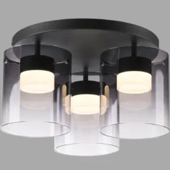 JUST LIGHT 14041-18 ELIO Deckenleuchte 3-flammig schwarz 3000K