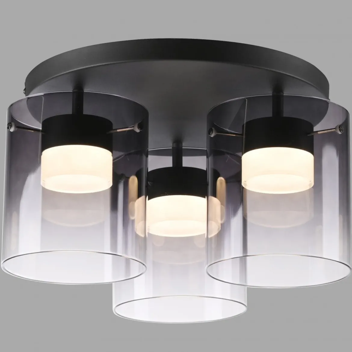 JUST LIGHT 14041-18 ELIO Deckenleuchte 3-flammig schwarz 3000K