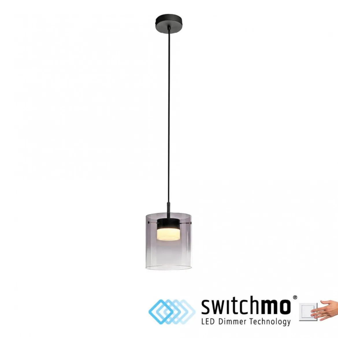 JUST LIGHT 14042-18 ELIO Pendelleuchte 1-flammig schwarz 3000K