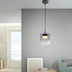 JUST LIGHT 14042-18 ELIO Pendelleuchte 1-flammig schwarz 3000K