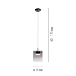 JUST LIGHT 14042-18 ELIO Pendelleuchte 1-flammig schwarz 3000K