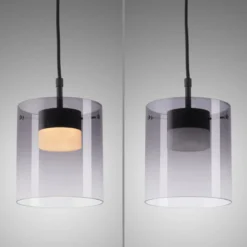 JUST LIGHT 14042-18 ELIO Pendelleuchte 1-flammig schwarz 3000K