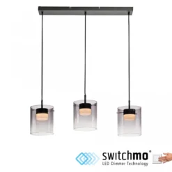 JUST LIGHT 14043-18 ELIO Pendelleuchte 3-flammig schwarz 3000K
