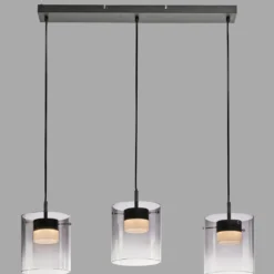JUST LIGHT 14043-18 ELIO Pendelleuchte 3-flammig schwarz 3000K