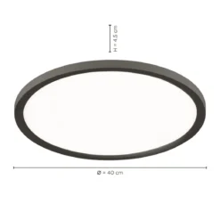 JUST LIGHT 15571-18 FLAT LED Deckenleuchte schwarz 40cm CCT