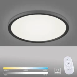 JUST LIGHT 15571-18 FLAT LED Deckenleuchte schwarz 40cm CCT