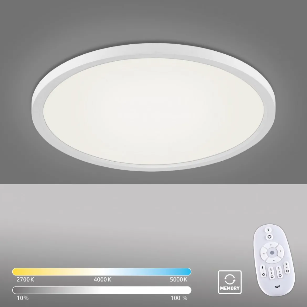 JUST LIGHT 15571-16 FLAT LED Deckenleuchte weiß 40cm CCT