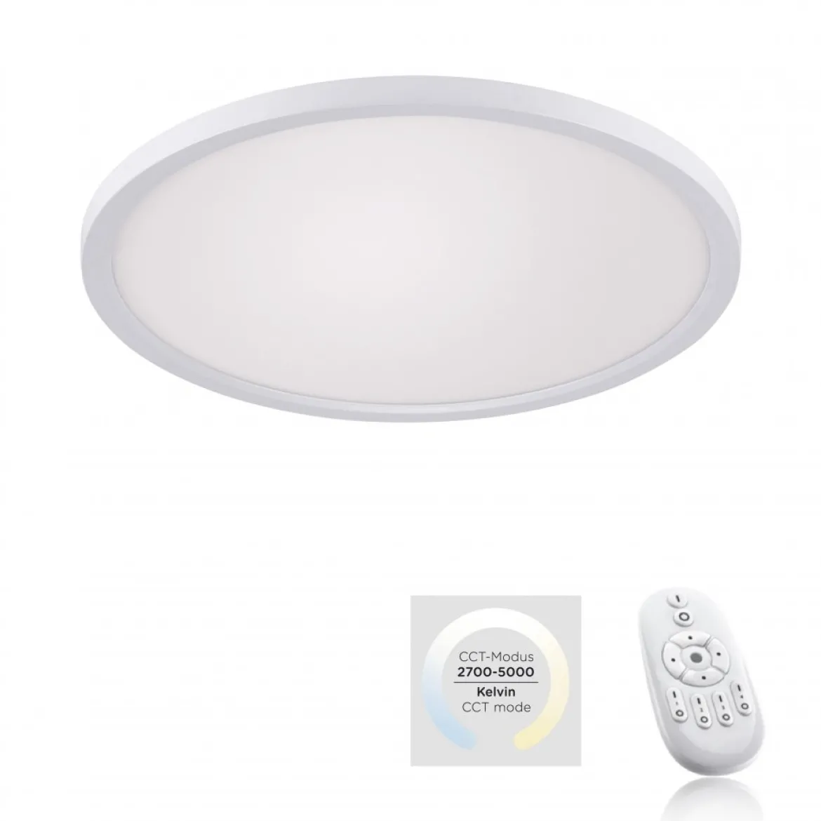 JUST LIGHT 15571-16 FLAT LED Deckenleuchte weiß 40cm CCT