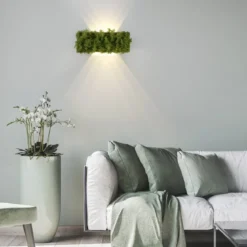 JUST LIGHT 15637-66 GREEN CARLO LED Wandleuchte moos eckig