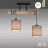 JUST LIGHT 15782-29 GREEN TRIBU Pendelleuchte taupe Stoffschirm 2-flammig
