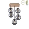 JUST LIGHT 11395-79 Green Widow LED Deckenleuchte 5-flammig Holz rauchfarben