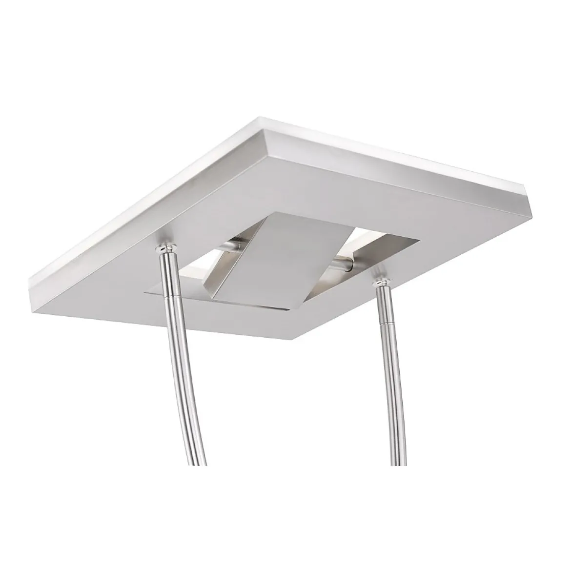 JUST LIGHT 11776-55 HELIA LED Stehleuchte eckig mit Lesearm 3000K dimmbar stahlarben