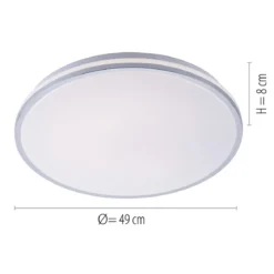 JUST LIGHT 14844-17 ISABELL LED Deckenleuchte chrom 3000K 49cm IP44