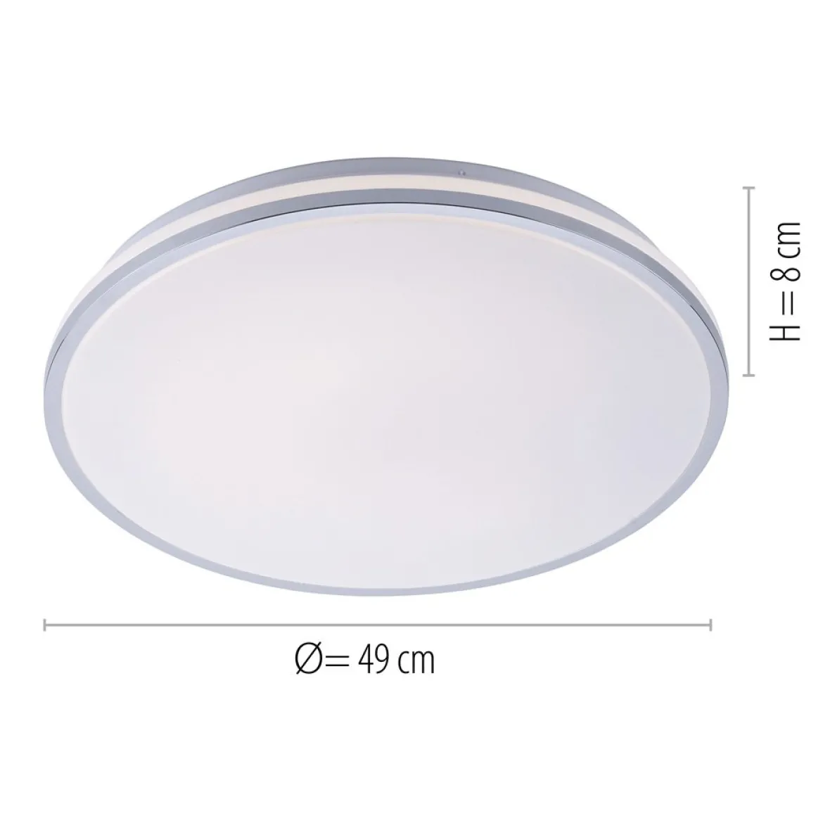 JUST LIGHT 14844-17 ISABELL LED Deckenleuchte chrom 3000K 49cm IP44