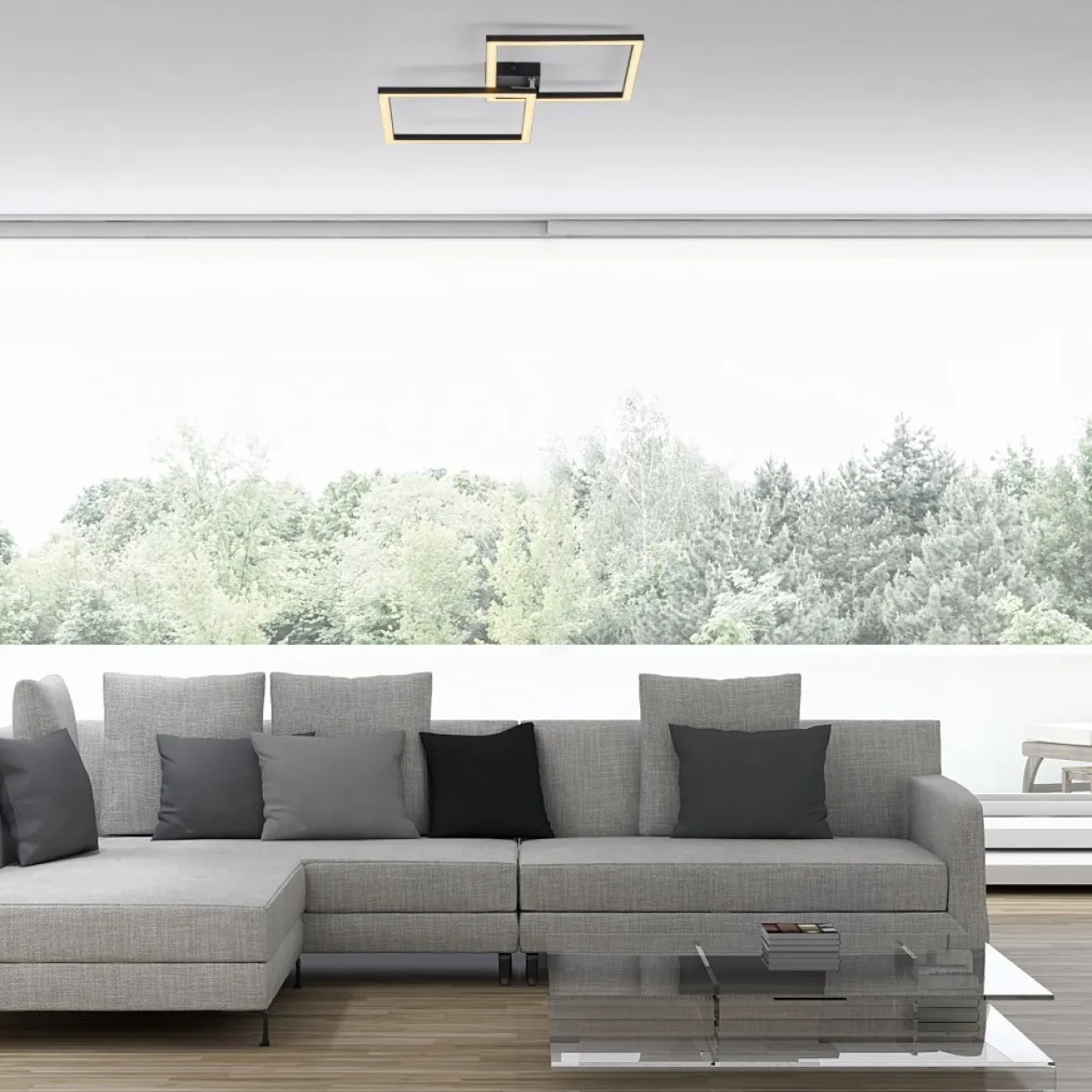 JUST LIGHT 14708-18 IVEN Deckenleuchte schwarz 3000K