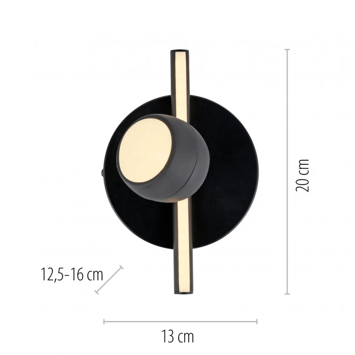 JUST LIGHT 11400-18 JARIK Deckenleuchte 1-flammig schwarz 3000K