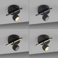 JUST LIGHT 11400-18 JARIK Deckenleuchte 1-flammig schwarz 3000K