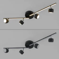 JUST LIGHT 11402-18 JARIK Deckenleuchte 4-flammig schwarz 3000K