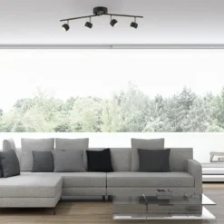 JUST LIGHT 11402-18 JARIK Deckenleuchte 4-flammig schwarz 3000K