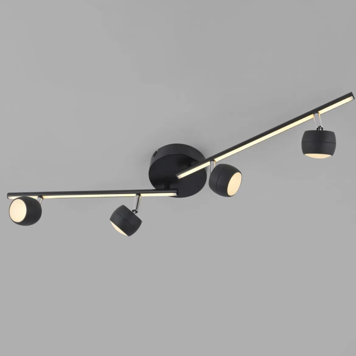 JUST LIGHT 11402-18 JARIK Deckenleuchte 4-flammig schwarz 3000K