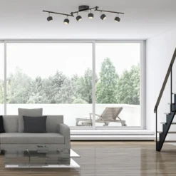 JUST LIGHT 11403-18 JARIK Deckenleuchte 6-flammig schwarz 3000K