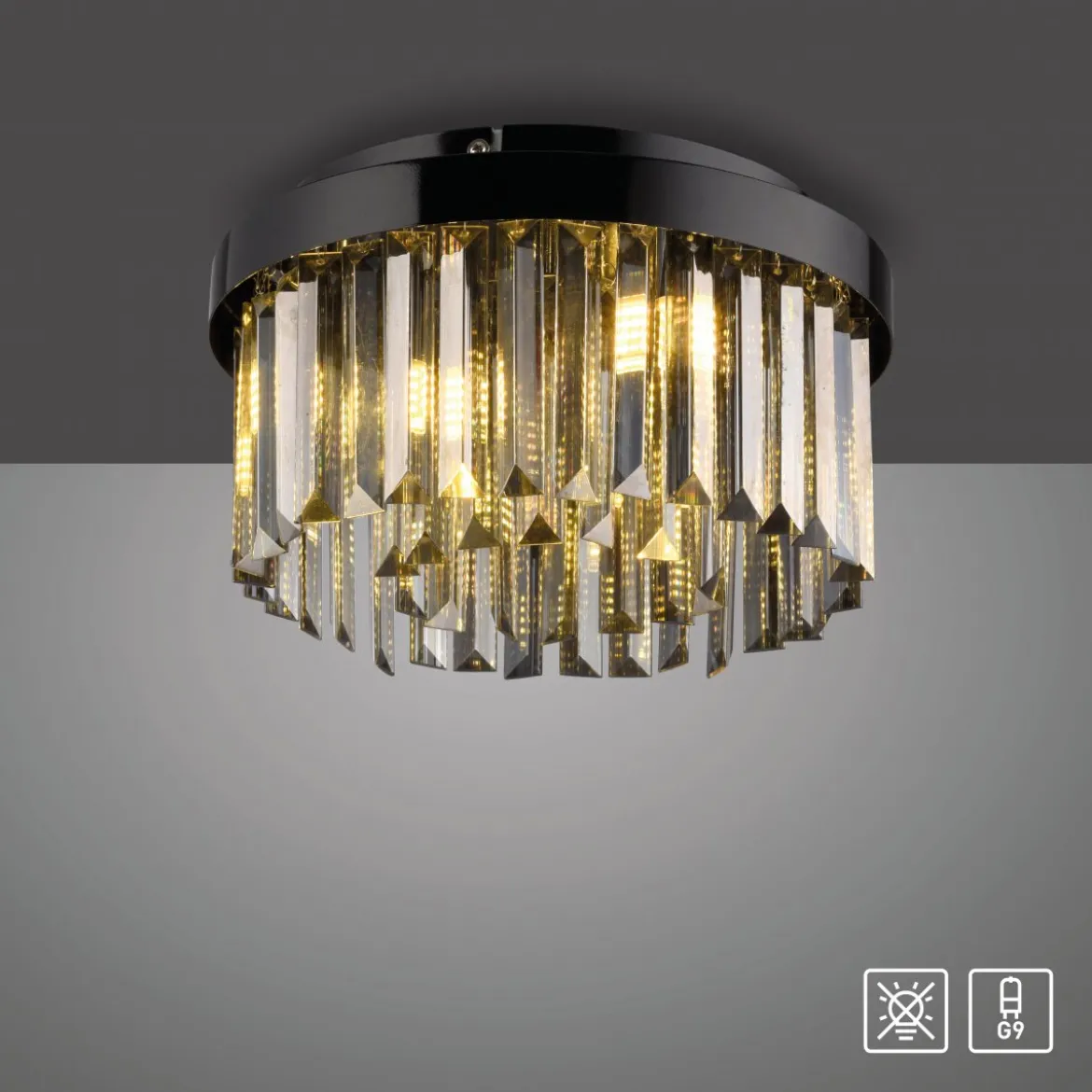 JUST LIGHT 15048-18 KULUNKA Kronleuchter schwarz