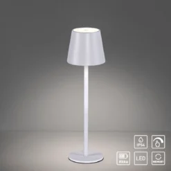 Just Light 19250-16 LED Akku Tischleuchte EURIA weiß IP54