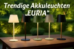 Just Light 19250-16 LED Akku Tischleuchte EURIA weiß IP54