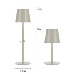 Just Light 19250-40 LED Akku Tischleuchte EURIA grau IP54