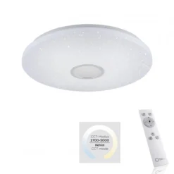 JUST LIGHT 14228-16 LED Deckenleuchte JONAS weiß rund 59cm Nachthimmel CCT