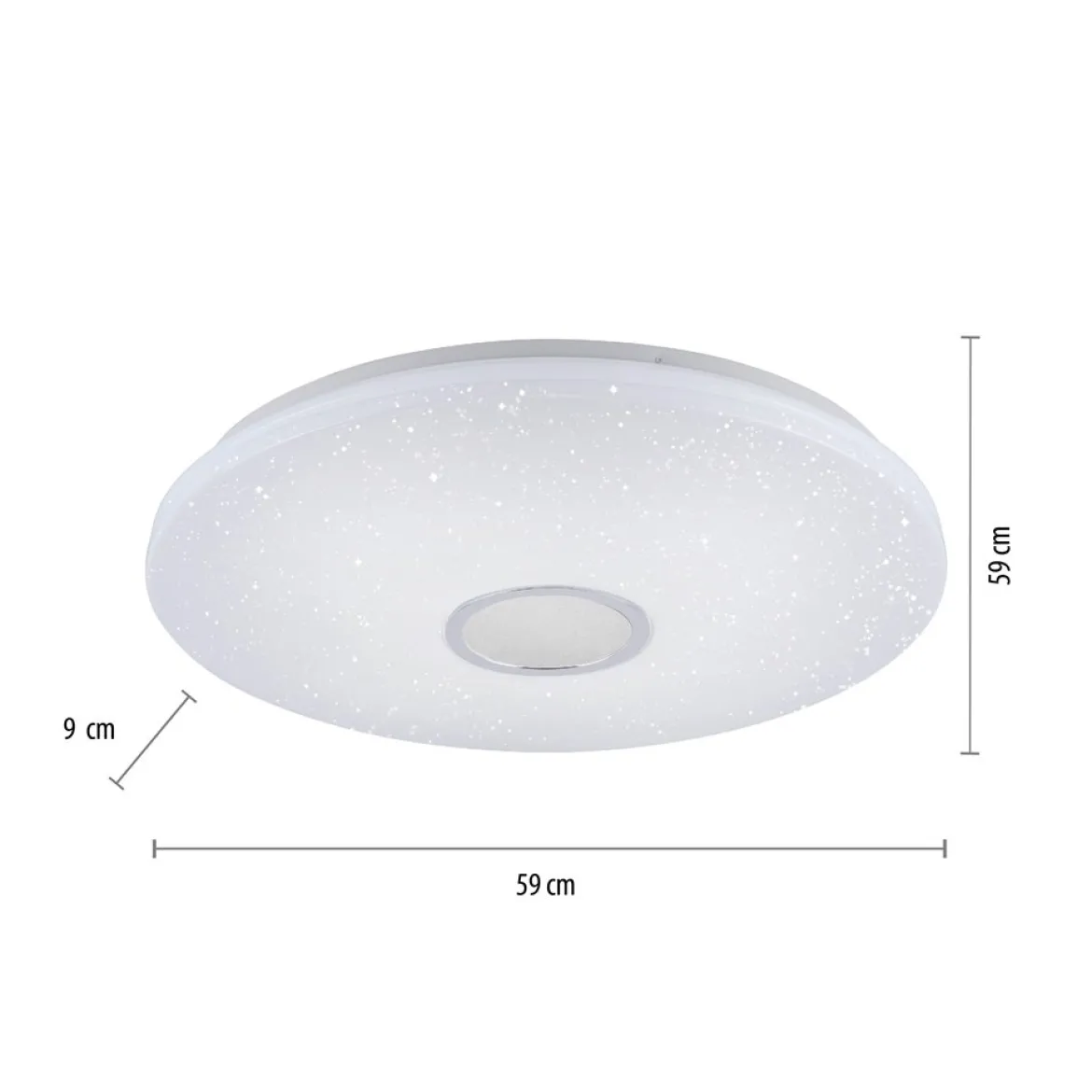 JUST LIGHT 14228-16 LED Deckenleuchte JONAS weiß rund 59cm Nachthimmel CCT