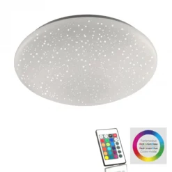 JUST LIGHT 14242-16 LED Deckenleuchte SKYLER weiß rund 39cm Sternenhimmel RGBW