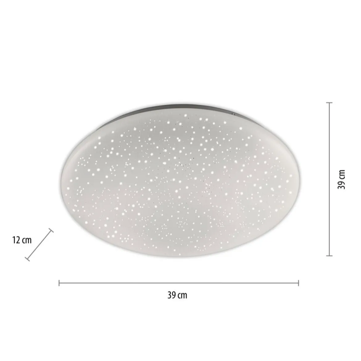 JUST LIGHT 14242-16 LED Deckenleuchte SKYLER weiß rund 39cm Sternenhimmel RGBW