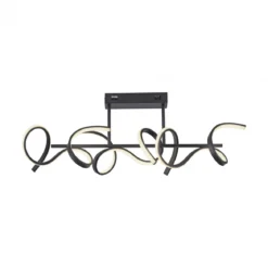JUST LIGHT 19032-18 LED Deckenleuchte CURLS schwarz 3000K Simply Dim
